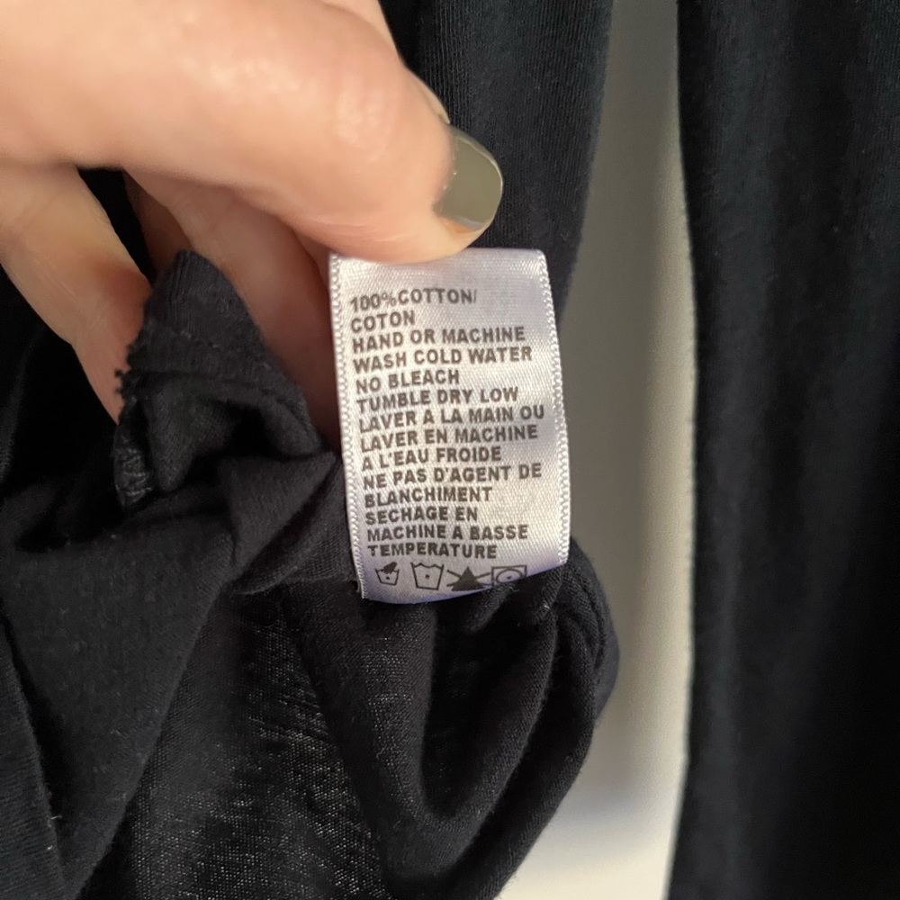 James Perse 100% cotton black long sleeve slub Tee-fabulous fit!  ❤️ - Picture 7 of 8